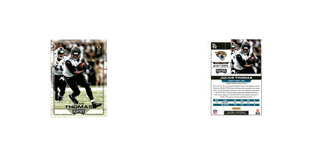 Julius Thomas 2016 Panini Playoff #92 Jacksonville Jaguars Football Card NM