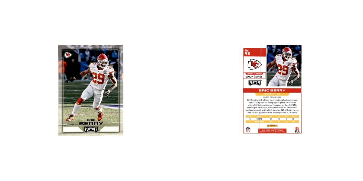 Eric Berry 2016 Panini Playoff #98 Kansas City Chiefs Football Card NM