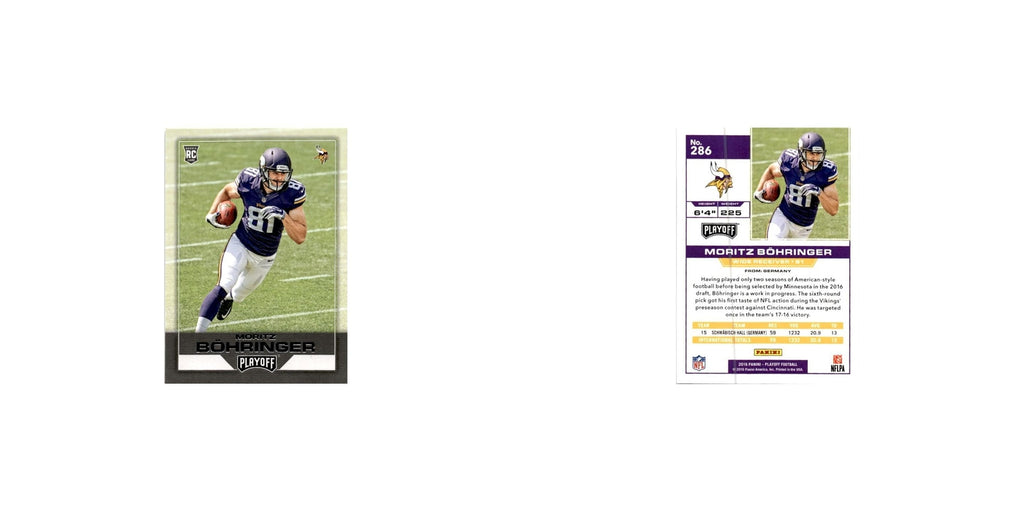 Moritz Bohringer Rookie 2016 Panini Playoff #286 Minnesota Vikings NM