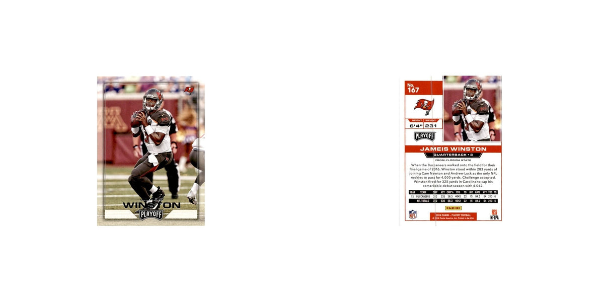 Jameis Winston 2016 Panini Playoff #167 Tampa Bay Buccaneers Football Card NM
