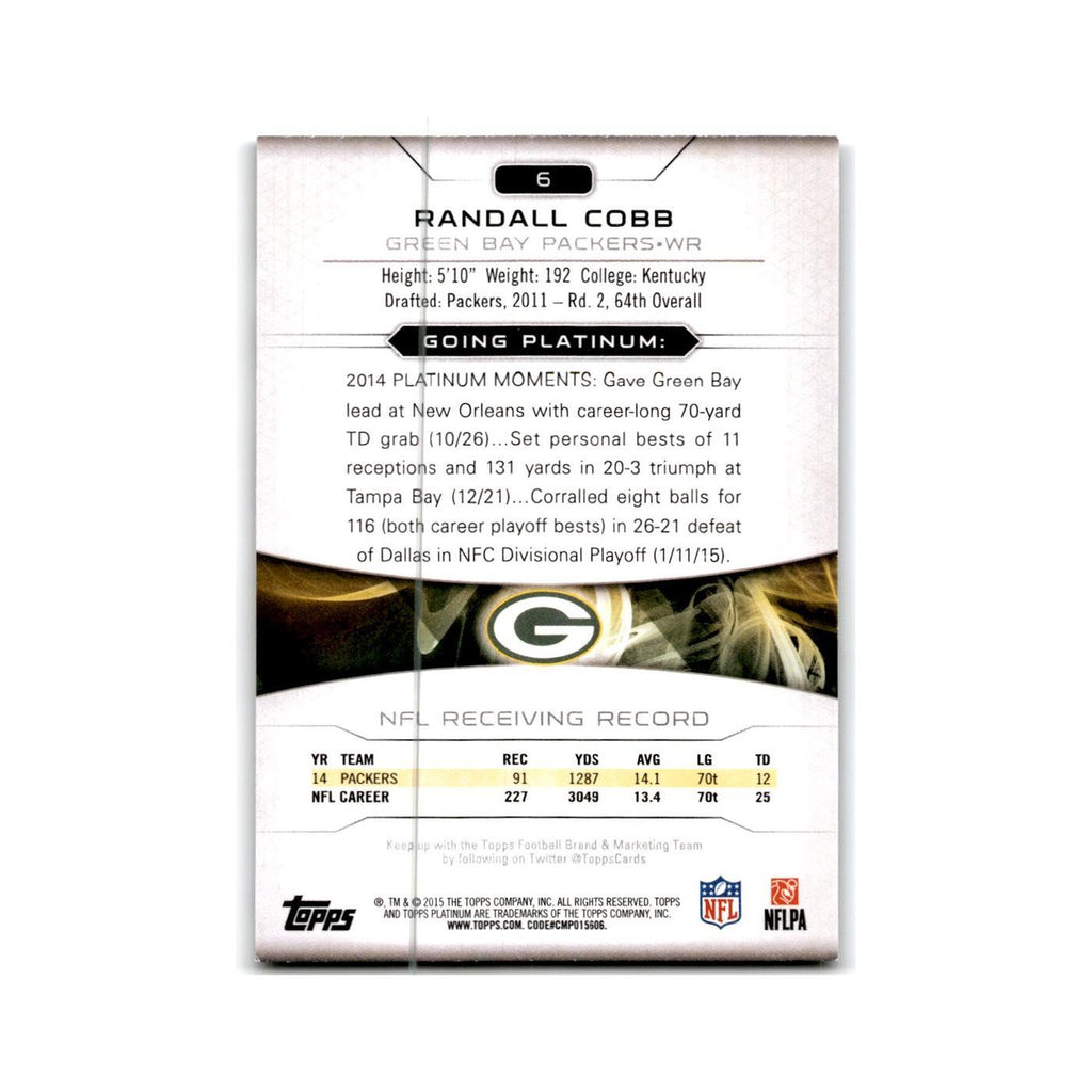 Randall Cobb 2015 Topps Platinum #6 Green Bay Packers Football Card NM