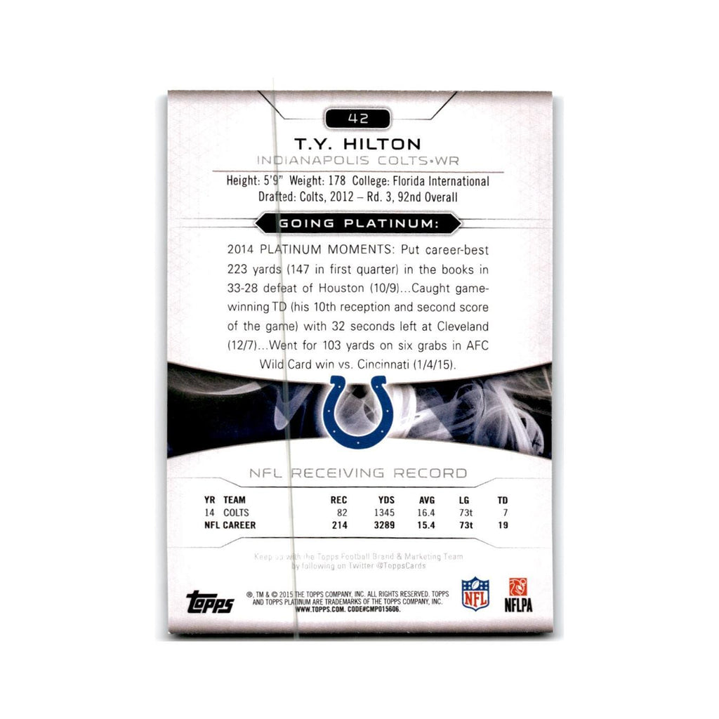 T.Y. Hilton 2015 Topps Platinum #42 Indianapolis Colts Football Card NM