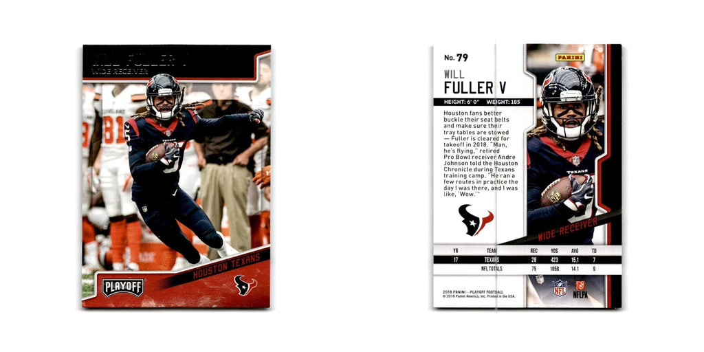 Will Fuller V 2018 Panini Playoff #79 Houston Texans Football Card NM