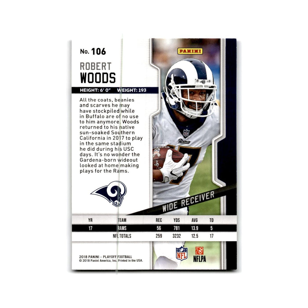 Robert Woods 2018 Panini Playoff #106 Los Angeles Rams Football Card NM