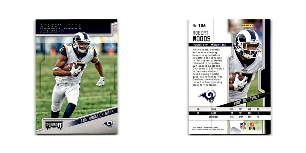 Robert Woods 2018 Panini Playoff #106 Los Angeles Rams Football Card NM