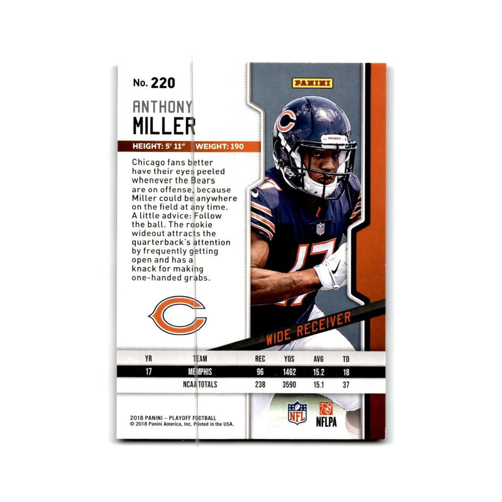 Anthony Miller Rookie 2018 Panini Playoff #220 Chicago Bears Football Card NM