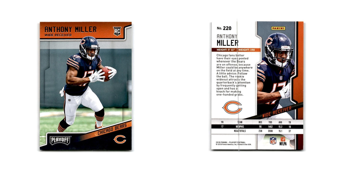 Anthony Miller Rookie 2018 Panini Playoff #220 Chicago Bears Football Card NM