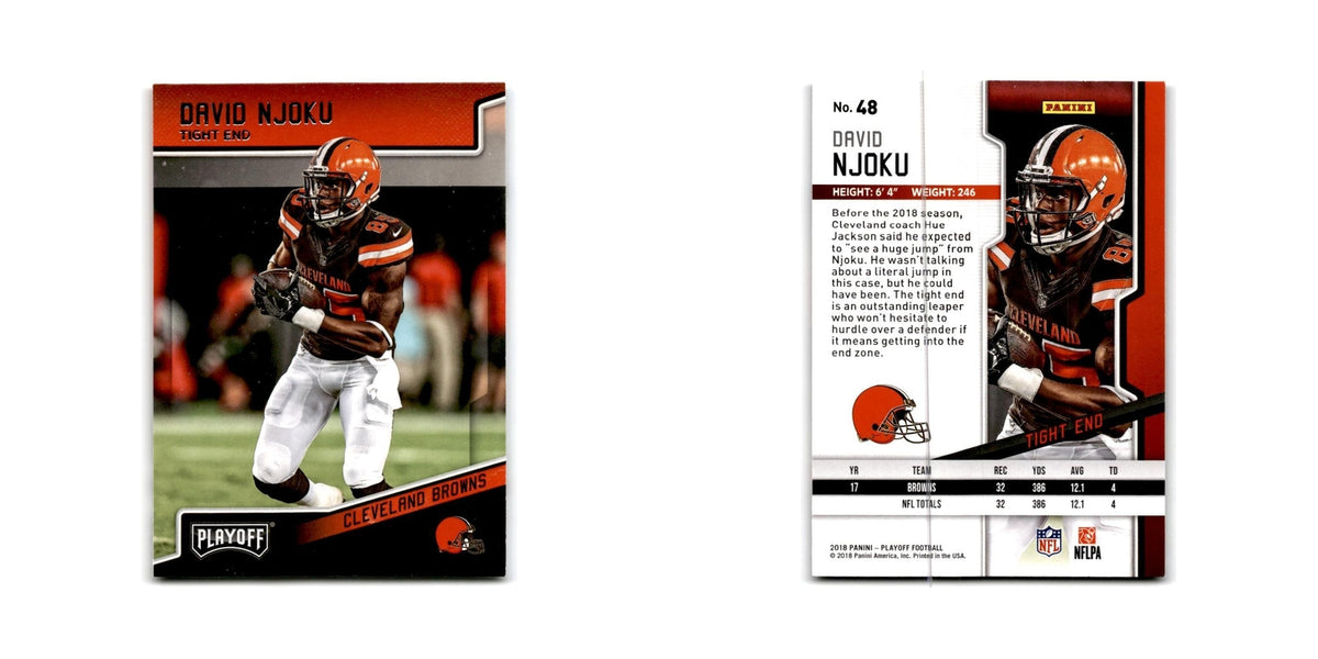 David Njoku 2018 Panini Playoff #48 Cleveland Browns Football Card NM