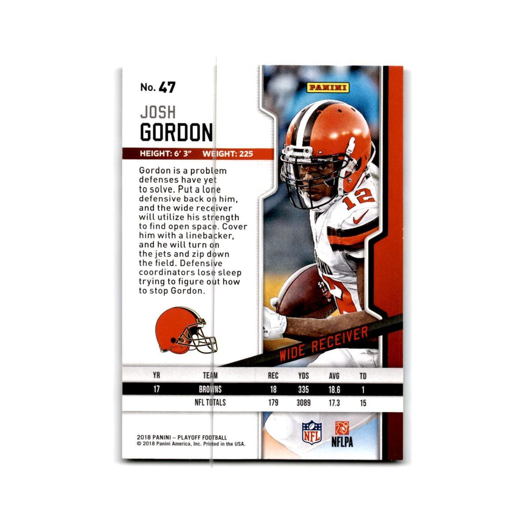Josh Gordon 2018 Panini Playoff #47 Cleveland Browns Football Card NM