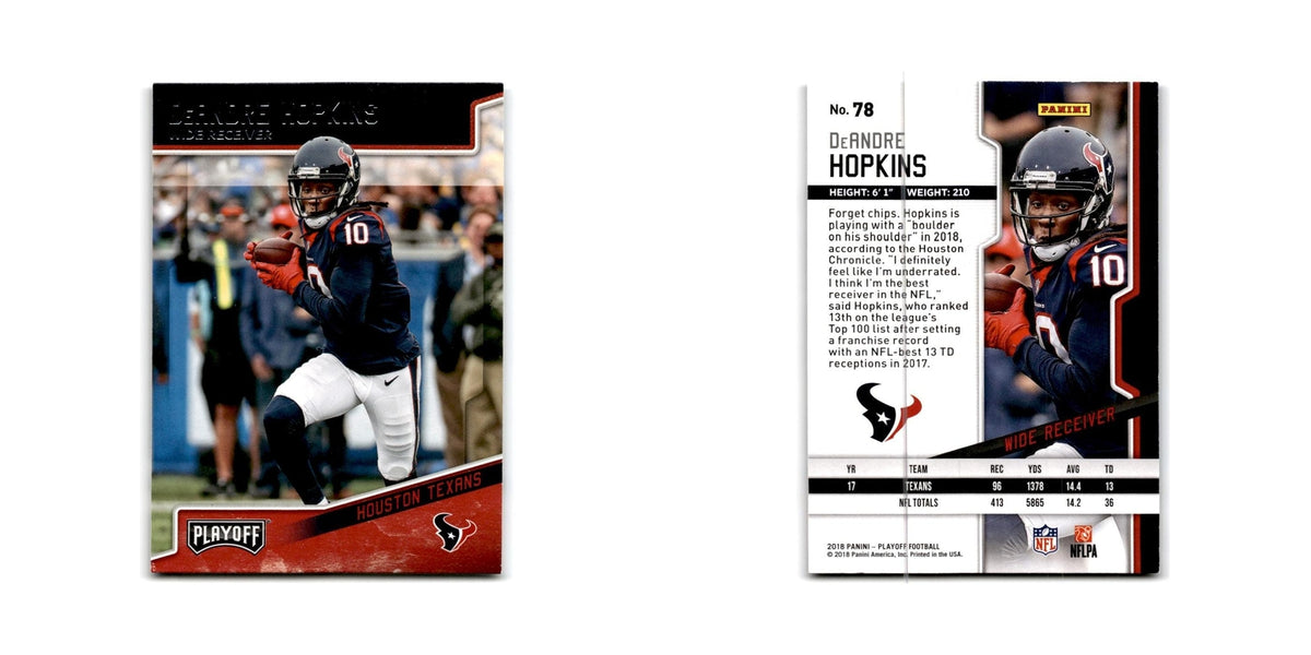 DeAndre Hopkins 2018 Panini Playoff #78 Houston Texans Football Card NM
