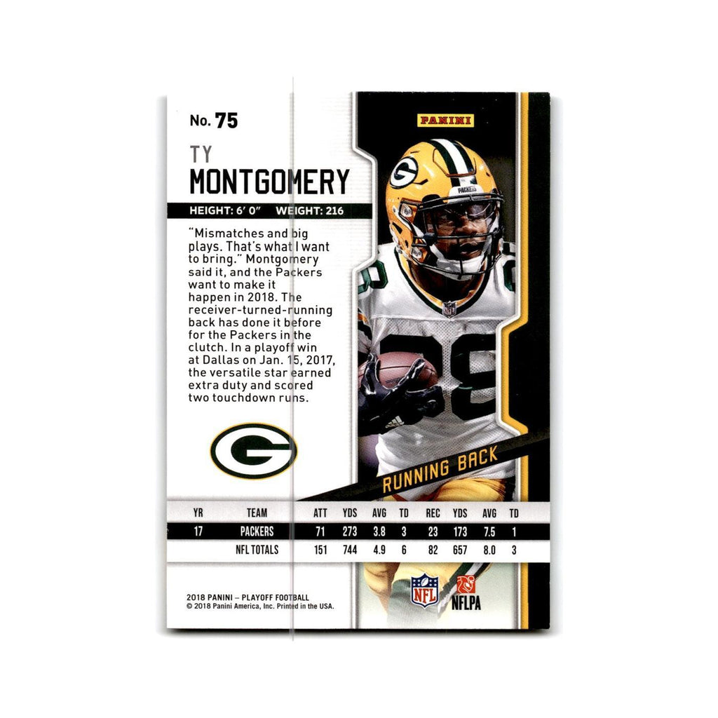 Ty Montgomery 2018 Panini Playoff #75 Green Bay Packers Football Card NM