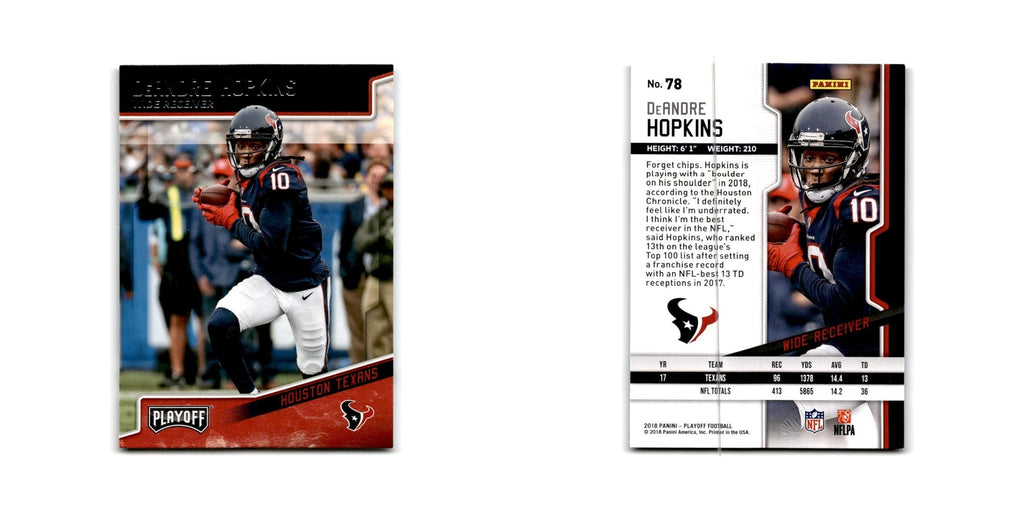 DeAndre Hopkins 2018 Panini Playoff #78 Houston Texans Football Card NM