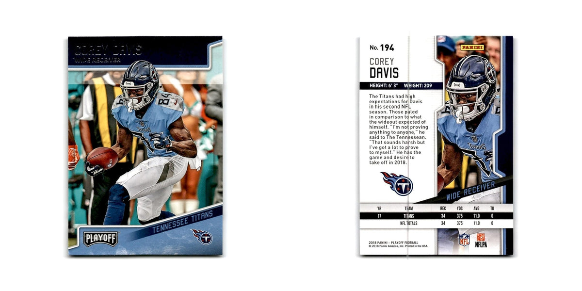 Corey Davis 2018 Panini Playoff #194 Tennessee Titans Football Card NM