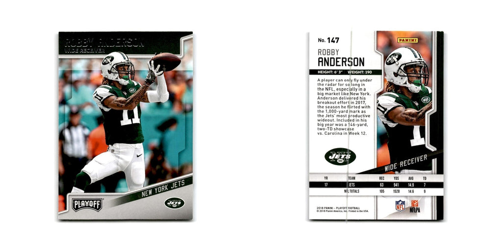 Robby Anderson 2018 Panini Playoff #147 New York Jets Football Card NM