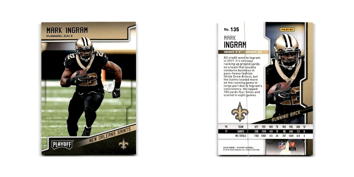 Mark Ingram 2018 Panini Playoff #135 New Orleans Saints Football Card NM