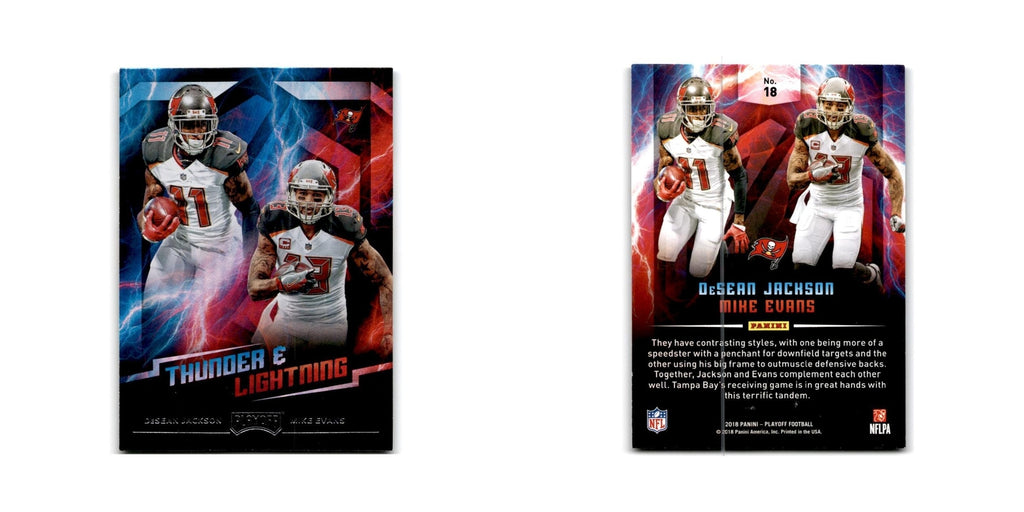 DeSean Jackson Mike Evans 2018 Panini Playoff Thunder & Lightning #18 NM