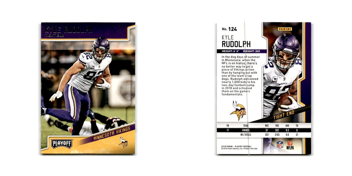 Kyle Rudolph 2018 Panini Playoff #124 Minnesota Vikings Football Card NM
