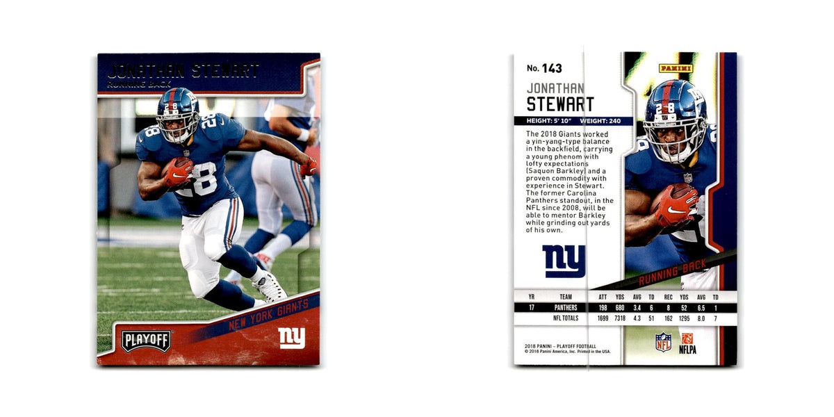 Jonathan Stewart 2018 Panini Playoff #143 New York Giants Football Card NM