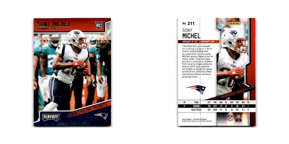 Sony Michel Rookie 2018 Panini Playoff #211 New England Patriots NM