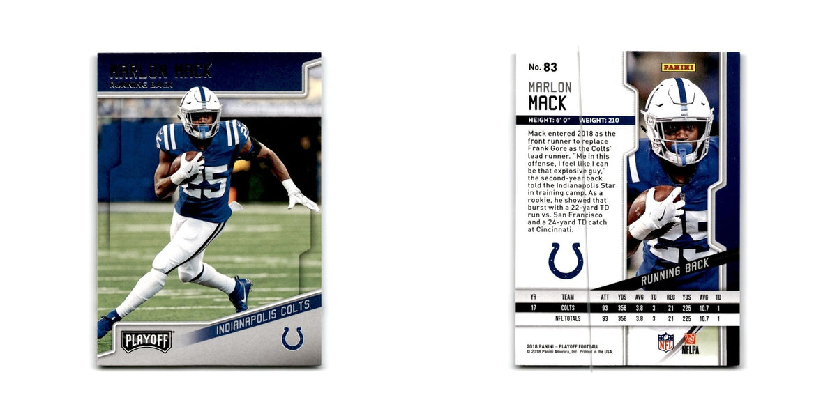Marlon Mack 2018 Panini Playoff #83 Indianapolis Colts Football Card NM