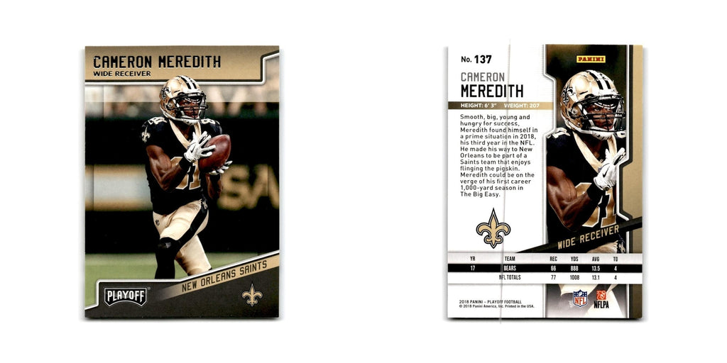 Cameron Meredith 2018 Panini Playoff #137 New Orleans Saints Football Card NM