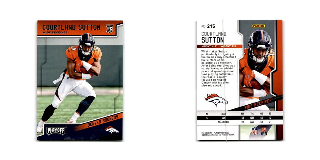 Courtland Sutton Rookie 2018 Panini Playoff #215 Denver Broncos Football Card NM