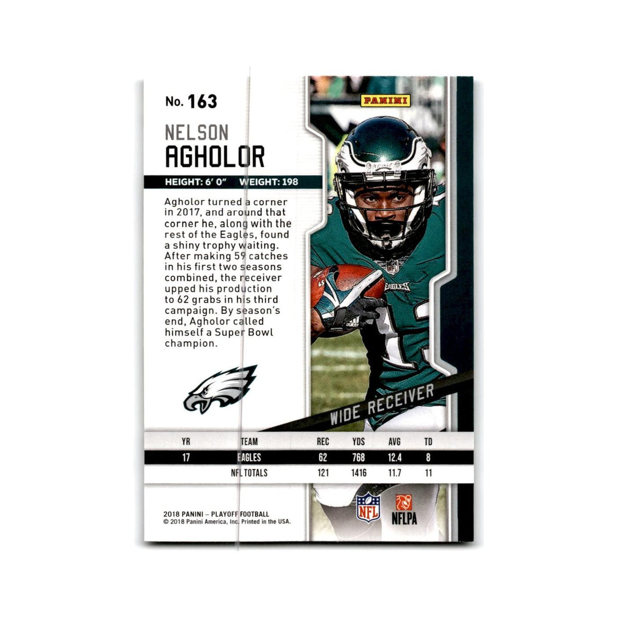 Nelson Agholor 2018 Panini Playoff #163 Philadelphia Eagles Football Card NM