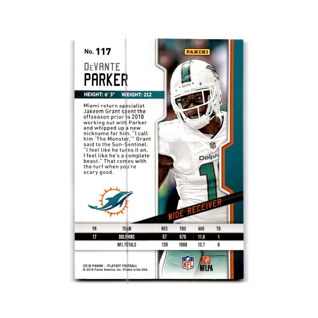 DeVante Parker 2018 Panini Playoff #117 Miami Dolphins Football Card NM