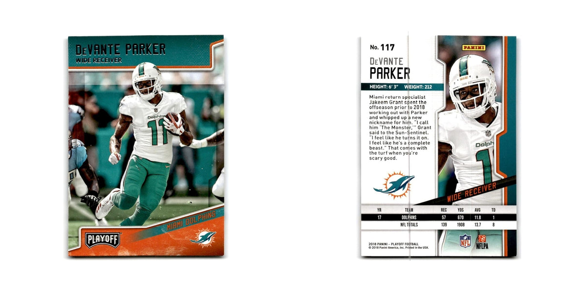 DeVante Parker 2018 Panini Playoff #117 Miami Dolphins Football Card NM