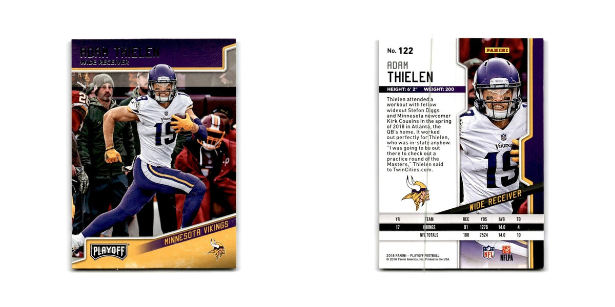 Adam Thielen 2018 Panini Playoff #122 Minnesota Vikings Football Card NM
