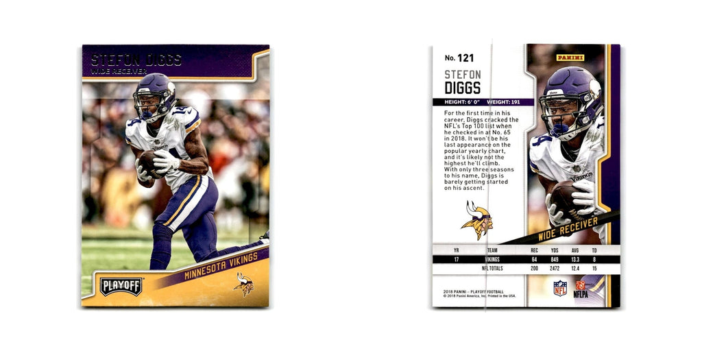 Stefon Diggs 2018 Panini Playoff #121 Minnesota Vikings Football Card NM