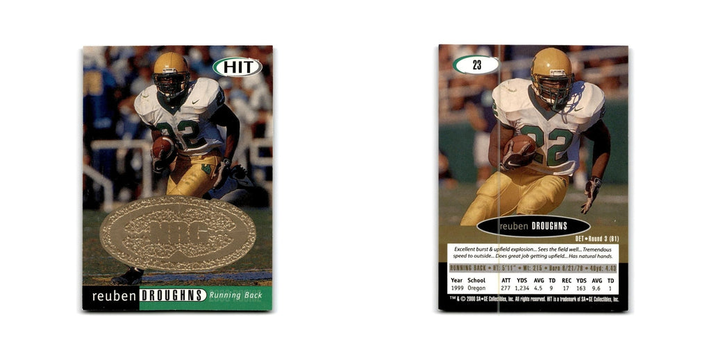 Reuben Droughns 2000 SAGE HIT NRG #23 Oregon Ducks Football Card NM
