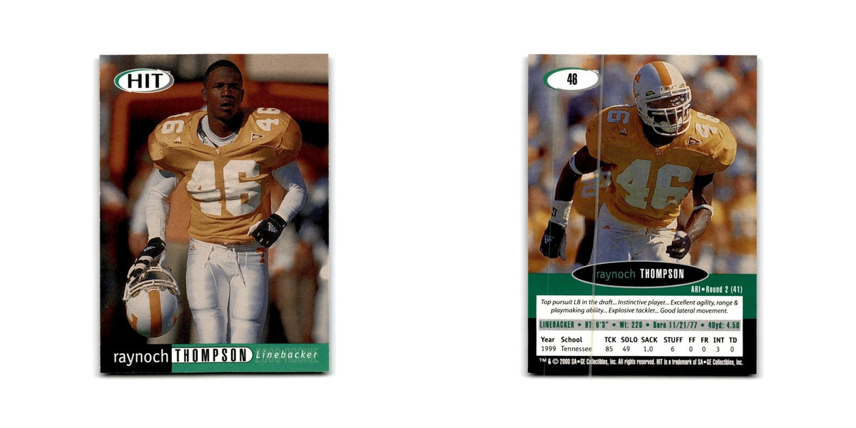 Raynoch Thompson 2000 SAGE HIT #46 Tennessee Volunteers Football Card NM