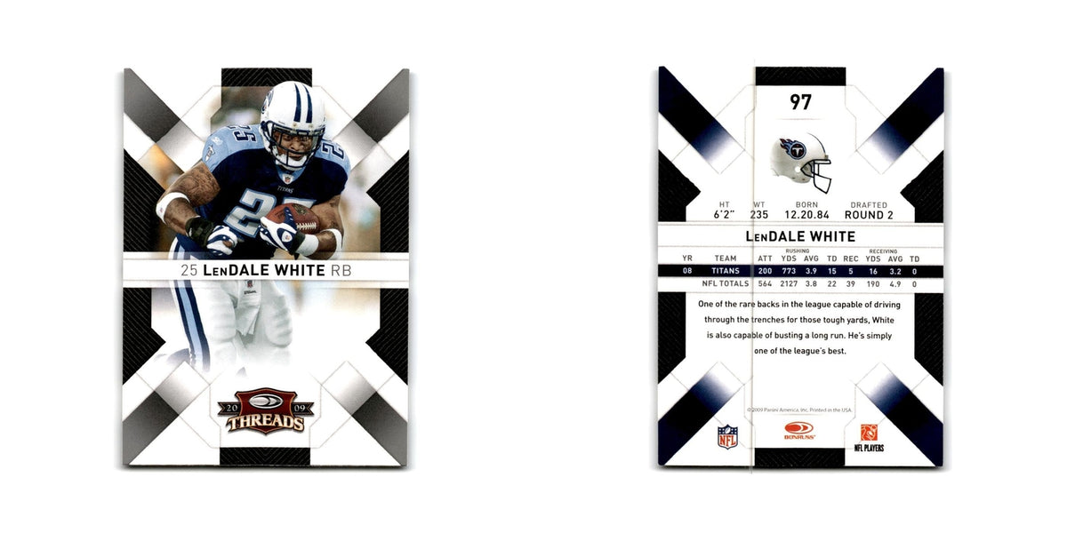 LenDale White 2009 Donruss Threads #97 Tennessee Titans Football Card NM