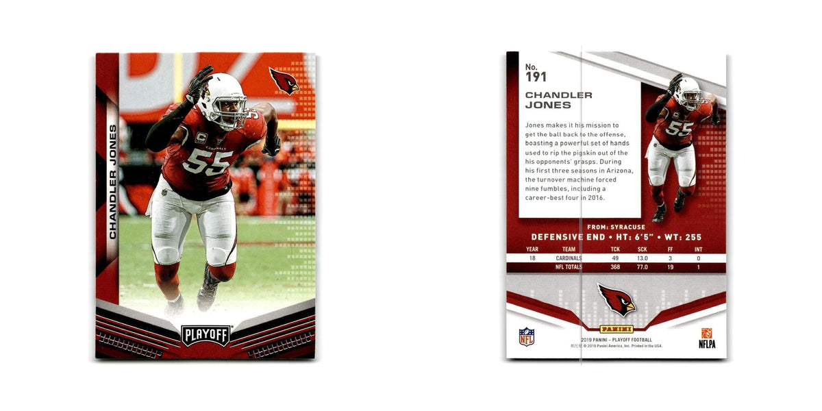 Chandler Jones 2019 Panini Playoff Red Zone #191 Arizona Cardinals NM