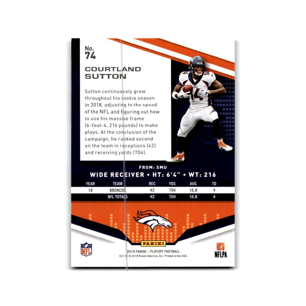 Courtland Sutton 2019 Panini Playoff #74 Denver Broncos Football Card NM