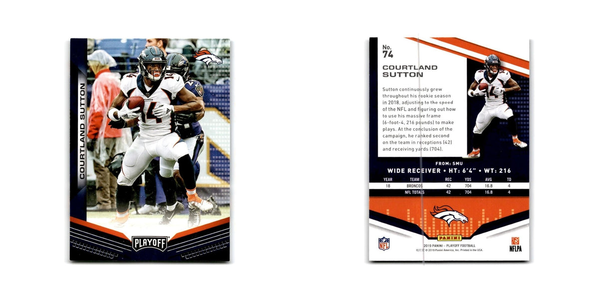 Courtland Sutton 2019 Panini Playoff #74 Denver Broncos Football Card NM