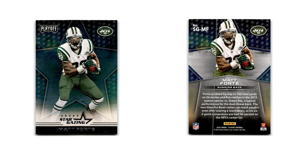 Matt Forte 2016 Panini Playoff Star Gazing #SG-MF New York Jets Football Card NM