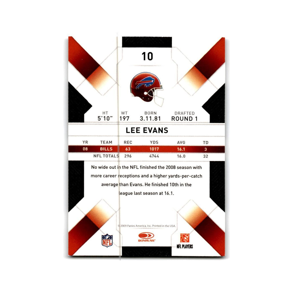 Lee Evans 2009 Donruss Threads #10 Buffalo Bills Football Card NM