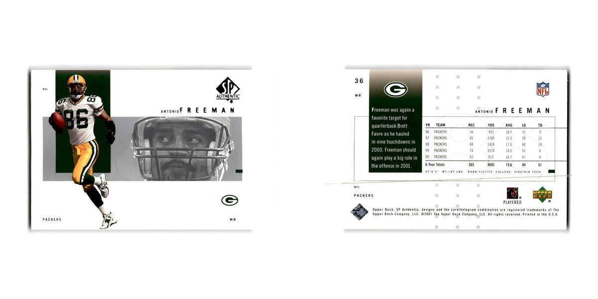 Antonio Freeman 2001 Upper Deck Ovation #36 Green Bay Packers Football Card NM