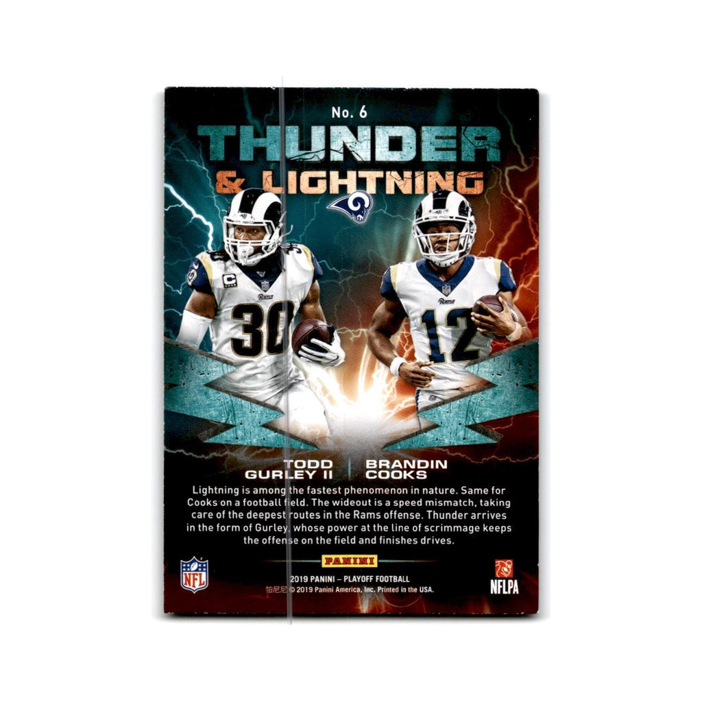 Brandin Cooks Todd Gurley 2019 Panini Playoff Thunder & Lightning #6 Rams NM