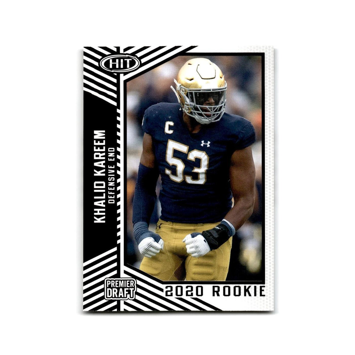 Khalid Kareem 2020 SAGE HIT #53 Notre Dame Fighting Irish Football Card NM