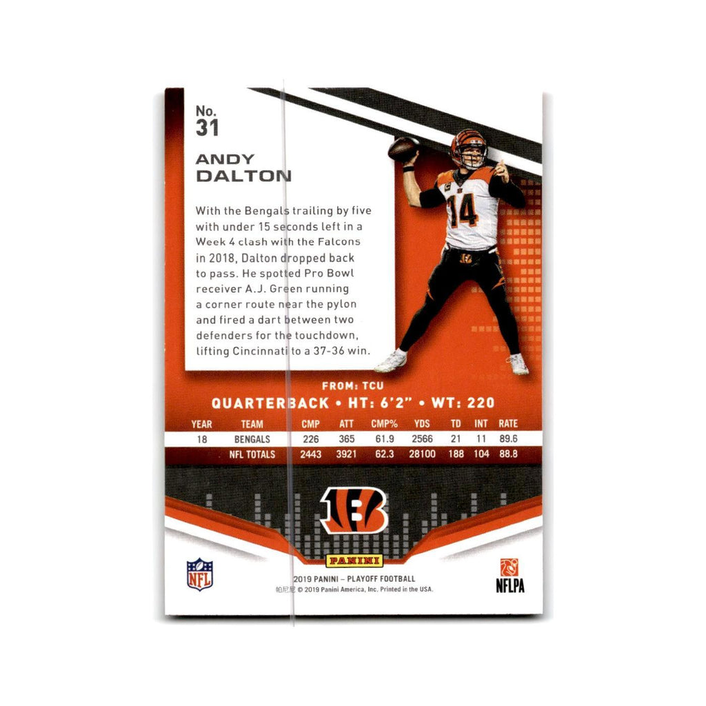 Andy Dalton 2019 Panini Playoff #31 Cincinnati Bengals Football Card NM