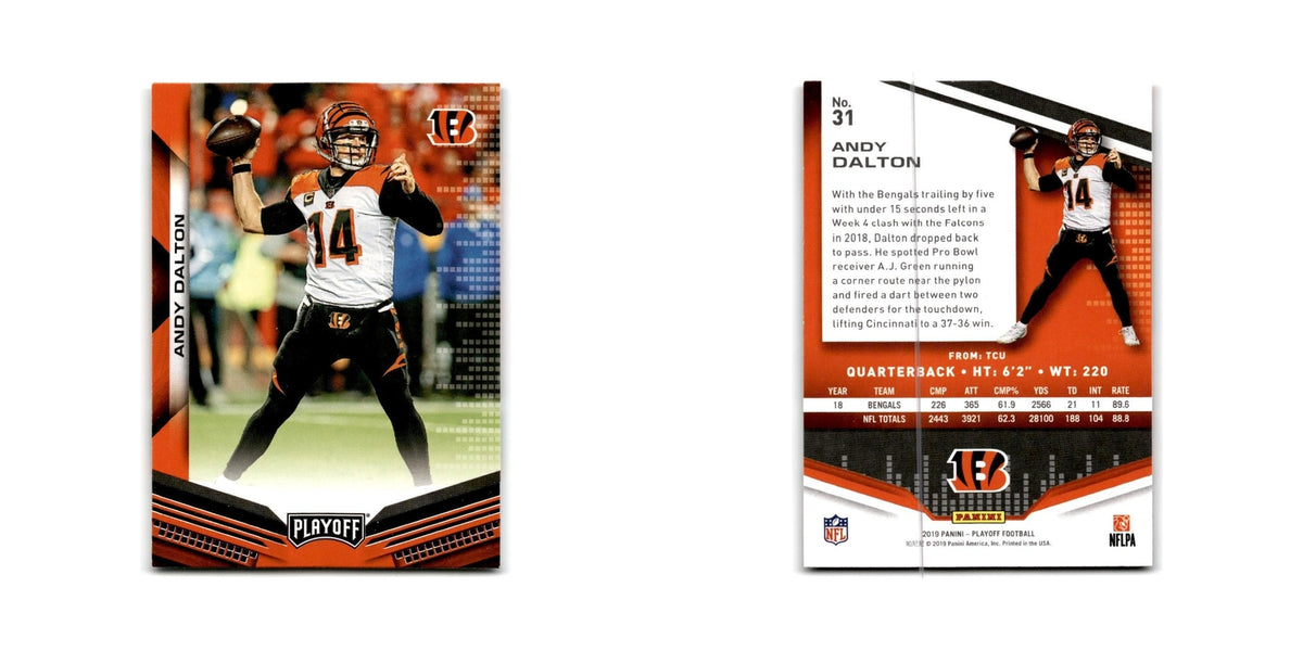 Andy Dalton 2019 Panini Playoff #31 Cincinnati Bengals Football Card NM