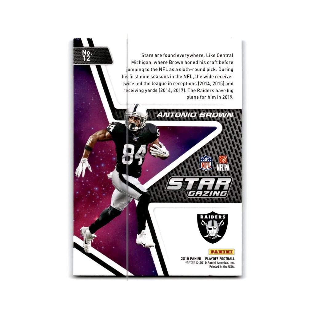 Antonio Brown 2019 Panini Playoff Star Gazing #12 Oakland Raiders NM