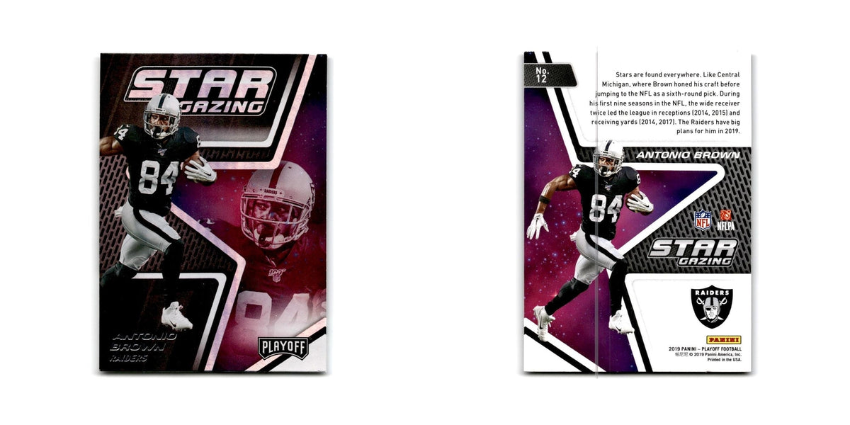 Antonio Brown 2019 Panini Playoff Star Gazing #12 Oakland Raiders NM