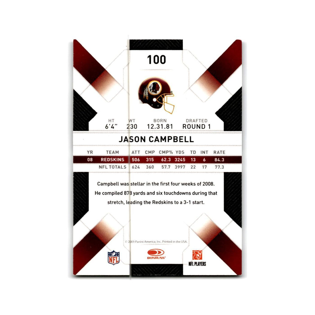 Jason Campbell 2009 Donruss Threads #100 Washington Redskins Football Card NM