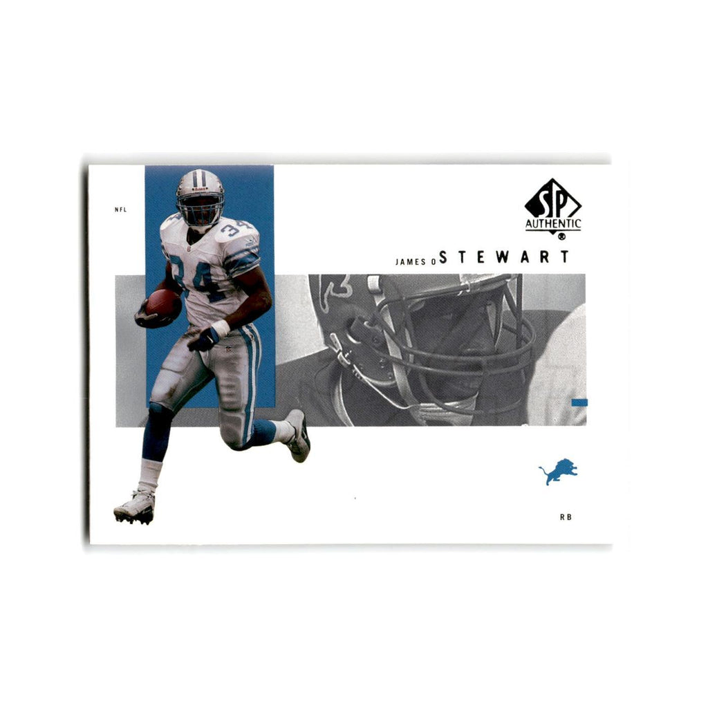 James Stewart 2001 SP Authentic #33 Detroit Lions Football Card NM