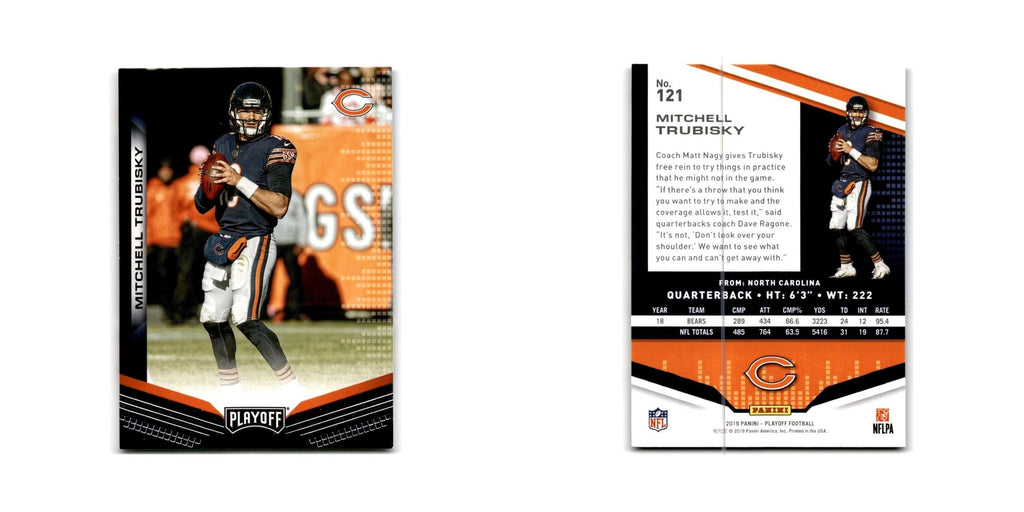 Mitchell Trubisky 2019 Panini Playoff #121 Chicago Bears Football Card NM