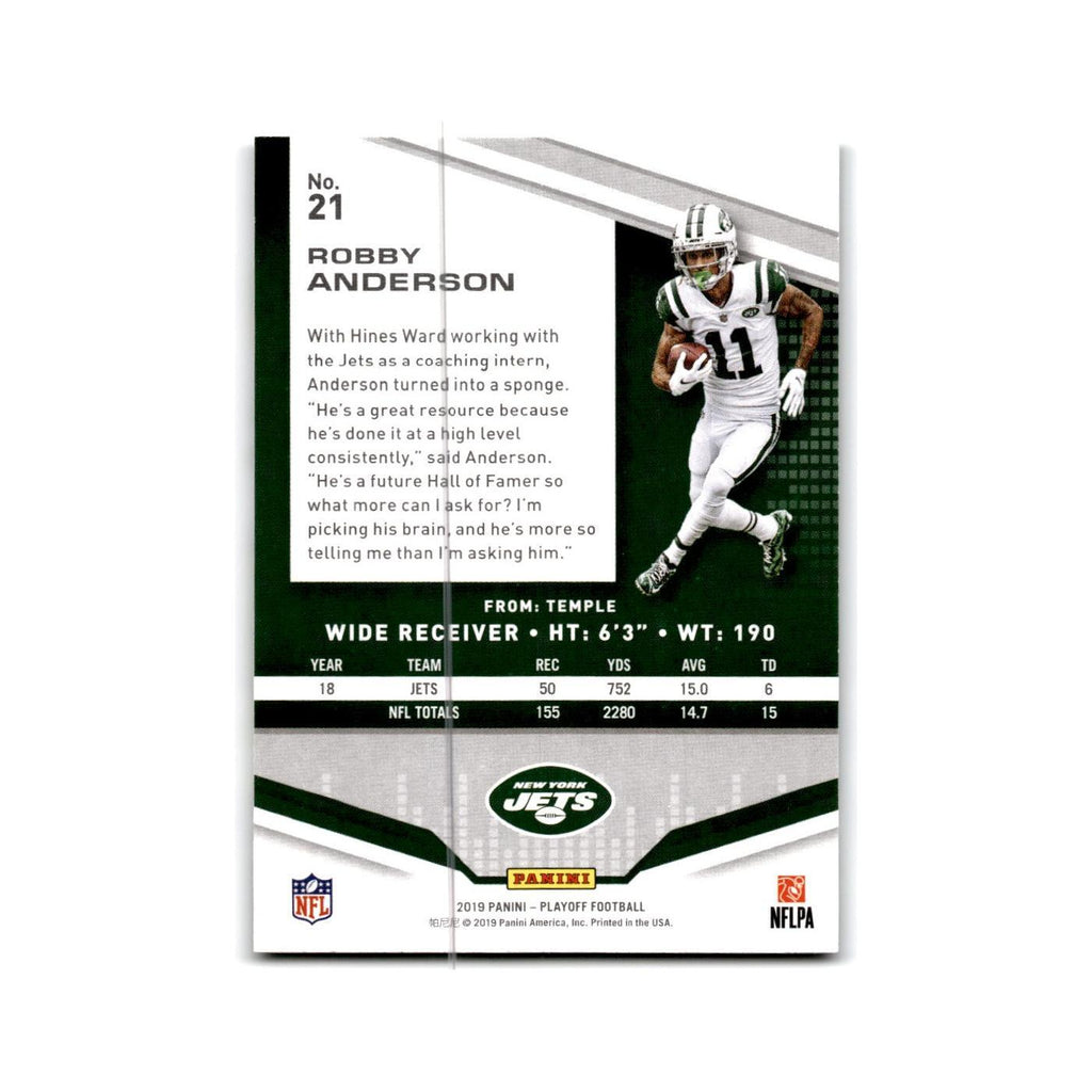 Robby Anderson 2019 Panini Playoff #21 New York Jets Football Card NM